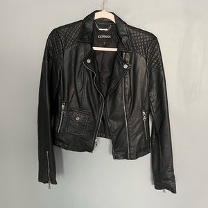 Express Black Leather Jacket xs